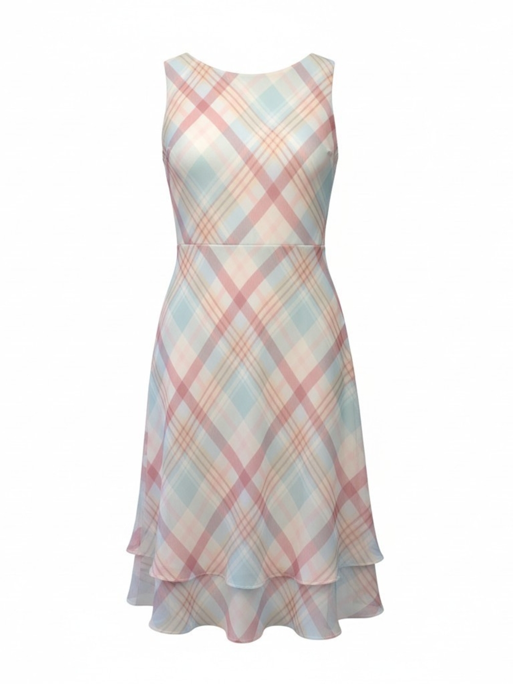 Lauren Ralph Lauren Belted Georgette Dress Silk White  Size 6